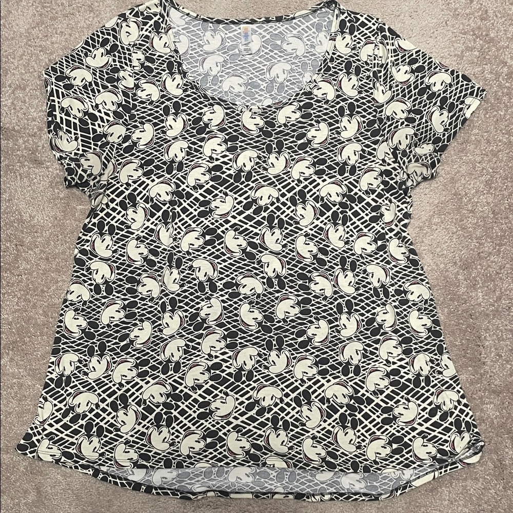 LuLaRoe Mickey Mouse Graphic Short Sleeve Top
